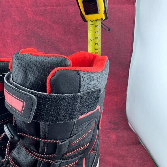 TOTES SAGE KIDS BLACK RED WATERPROOF WINTER BOOTS BOYS SIZE 2 MED - Picture 11 of 11